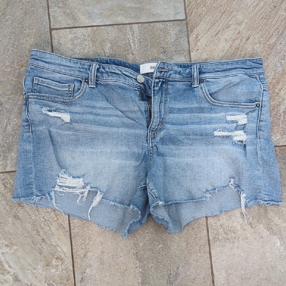 Denim Blue Distressed Women's Shorts